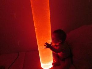 You should see how much he loves this when it has bubble and lights at the same time!